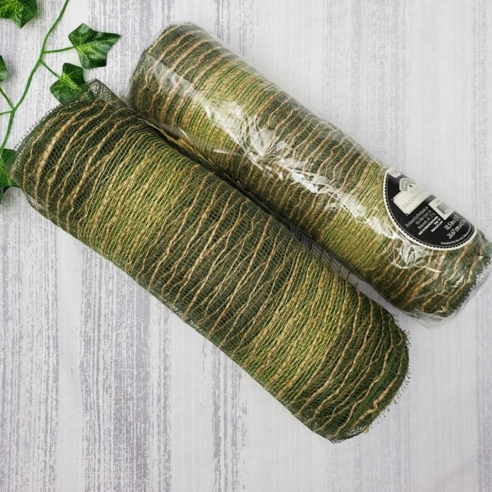 Burlap Bundle of 8 Decorative Craft Ribbon Rolls